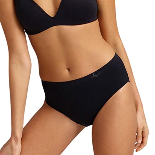 Unterhosen Damen Baumwolle Unterwäsche Frauen Stretch Mittel Taille Panties Hipster Slips Atmungsaktiv Mehrpack 5er Pack - 5 x Schwarz, L/XL von Intimitaly