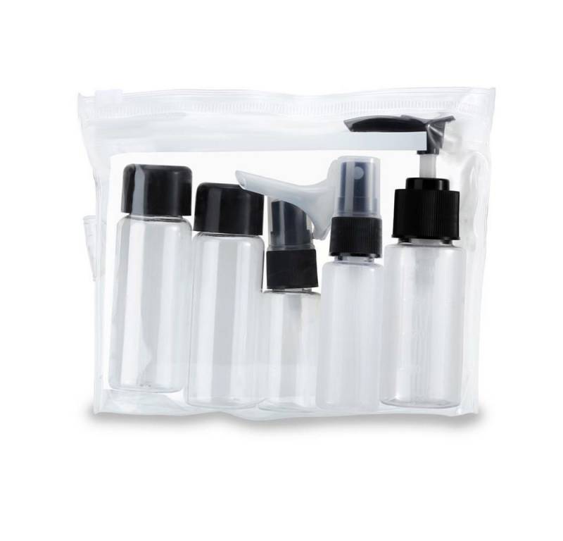 Intirilife Kosmetik-Set, 6-tlg., Flaschen Set 6 teilig mit leeren Flaschen und Trichter zum Nachfüllen von Intirilife