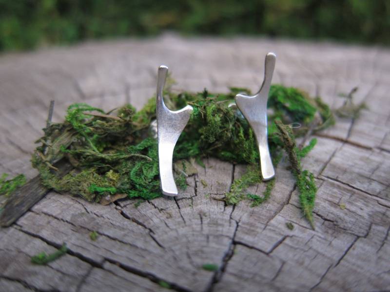 Zweig Ohrringe in Sterling-Silber von IntoTheTreetops