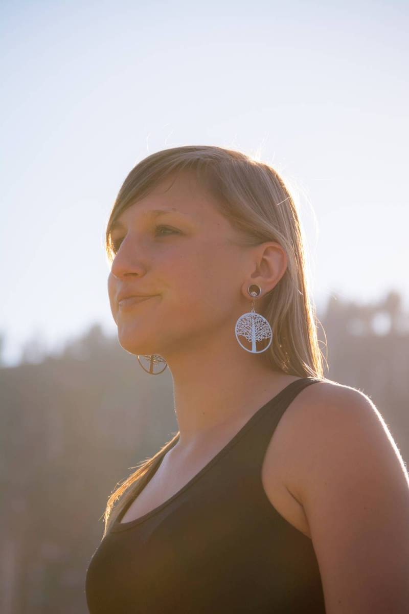 Baum Des Lebens Magnetverschluss Ohrringe - Entworfen, Um Durch Tunnel Getragen Zu Werden 2, 5 cm von Intrepidjewelry