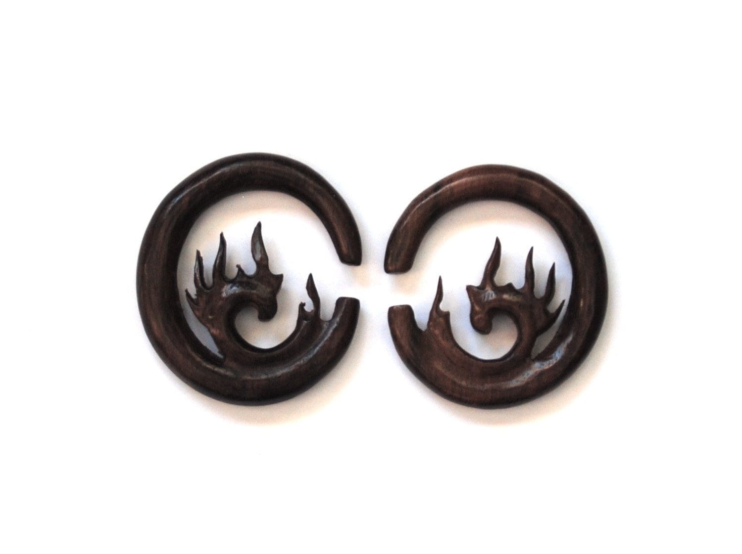 Hölzerne "High Octane" Flame Creolen 4G | 5 Mm, 2G | 6 Mm von Intrepidjewelry