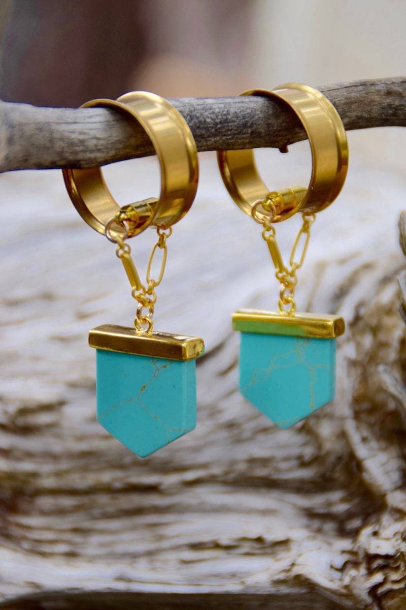 Türkis Magnetverschluss Gauges - Designed Um Durch Tunnel Getragen Zu Werden 2G 2, 5cm von Intrepidjewelry