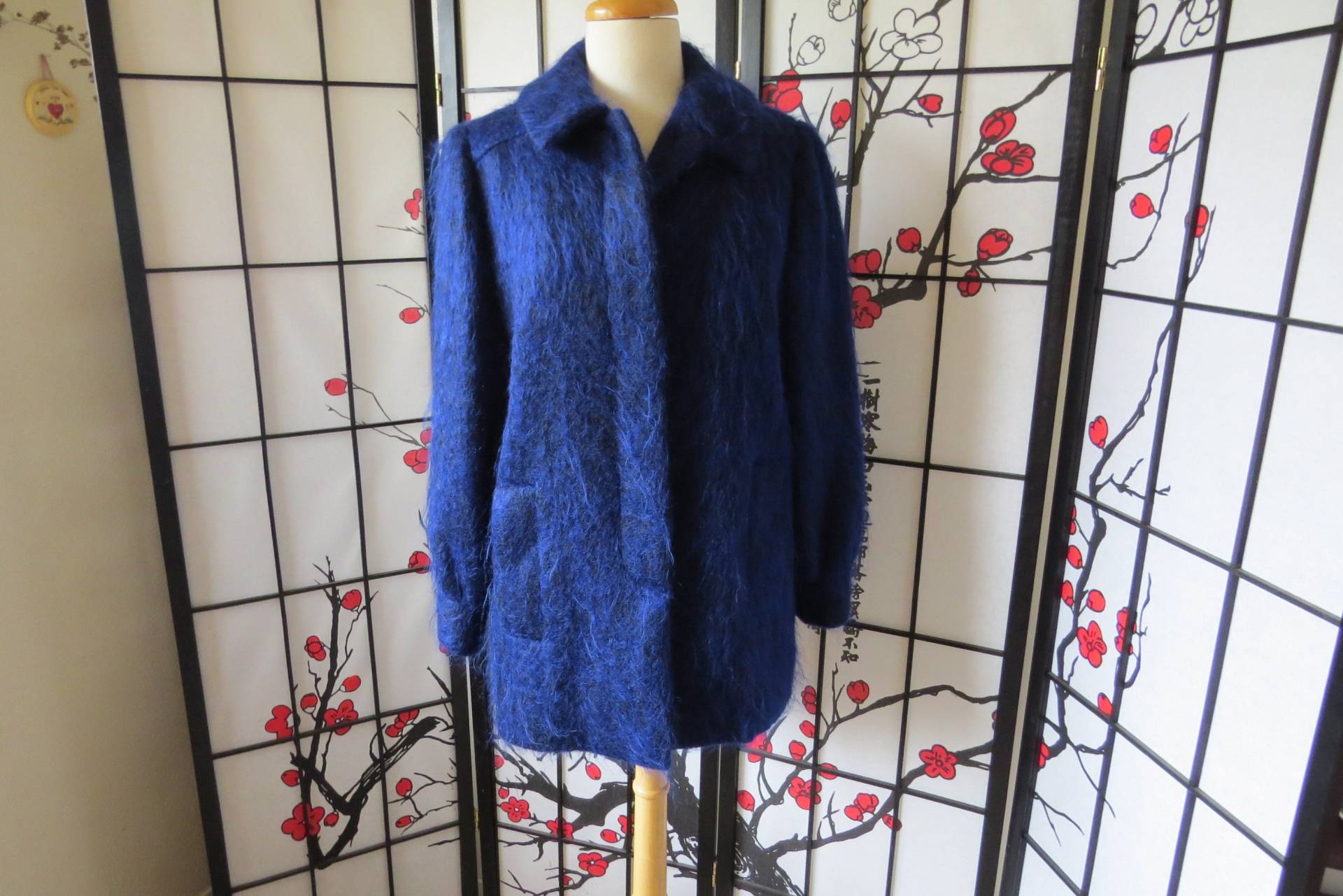 Vintage Mohair Blau Mantel Von Helga, Lou Rose, Santa Barbara, Montecito. Grösse L Vintage Mohair Blau Mantel Von Helga, Lou Rose, Santa Barbara, Montecito. Grösse L von Intrepidmirror