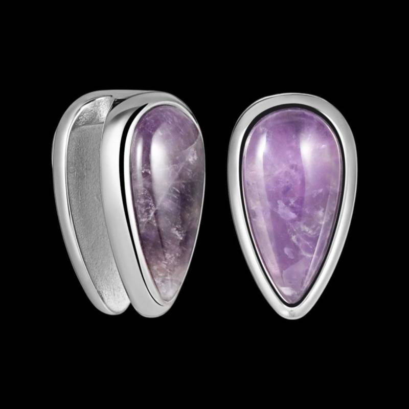3/4" Amethyst Doppelseitige Tropfen Diamant Ohrgewichte von IntrinsicExpression