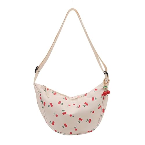 Introti Hobos & Umhängetaschen mit verstellbarem Riemen Hobos Crossbody Bag für den täglichen Gebrauch, weiß, 12.6*4.33*11.02 von Introti