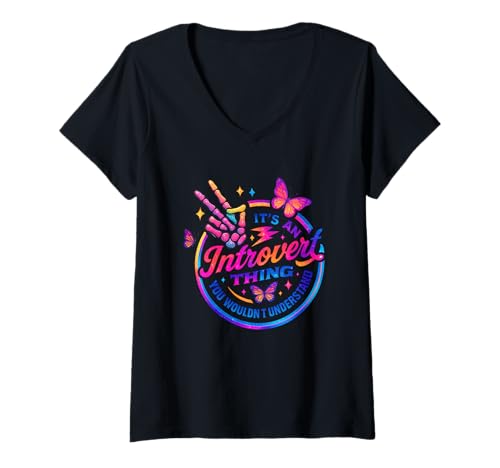 Damen Es ist eine introvertierte Sache, die du Nicht verstehen würdest T-Shirt mit V-Ausschnitt Damen Es ist eine introvertierte Sache, die du Nicht verstehen würdest T-Shirt mit V-Ausschnitt von Introvert Lifestyle Expression Art