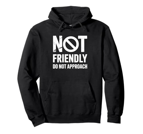 Lustiger Spruch I'm No Friendly Do Not Approach Humor Women Men Pullover Hoodie von Introvert Meme Lovers Anti Social Attitude Fans