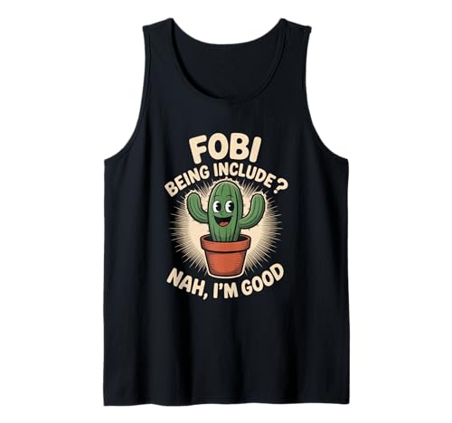 Lustiger Kaktus Spruch Nah I'm Good Introvertiert Humor Frauen Männer Tank Top von Introvert Meme Lovers Plant Desert Succulent Fans