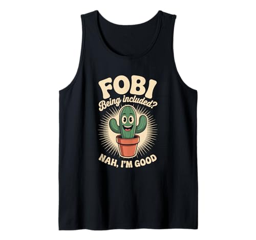 Lustiger Kaktus Spruch Nah I'm Good Introvertiert Humor Frauen Männer Tank Top von Introvert Meme Lovers Plant Desert Succulent Fans