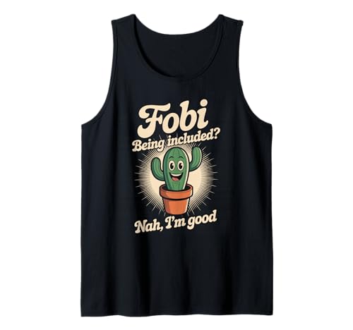 Lustiger Kaktus Spruch Nah I'm Good Introvertiert Humor Frauen Männer Tank Top von Introvert Meme Lovers Plant Desert Succulent Fans