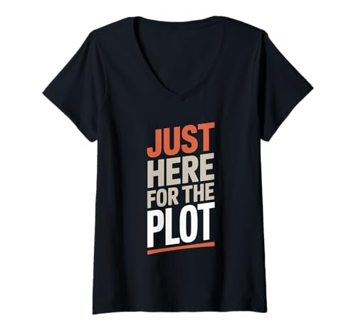Damen Hintergrundcharakter Energie Just Here for the Plot NPC T-Shirt mit V-Ausschnitt Damen Hintergrundcharakter Energie Just Here for the Plot NPC T-Shirt mit V-Ausschnitt von Introvert Neurodivergent Identity Subtle Vibe