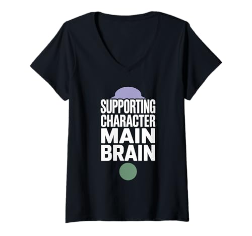 Damen Hintergrundcharakter Energie Just Here for the Plot NPC T-Shirt mit V-Ausschnitt Damen Hintergrundcharakter Energie Just Here for the Plot NPC T-Shirt mit V-Ausschnitt von Introvert Neurodivergent Identity Subtle Vibe