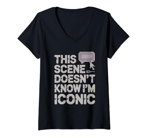 Damen Hintergrundcharakter Energie Just Here for the Plot NPC T-Shirt mit V-Ausschnitt Damen Hintergrundcharakter Energie Just Here for the Plot NPC T-Shirt mit V-Ausschnitt von Introvert Neurodivergent Identity Subtle Vibe