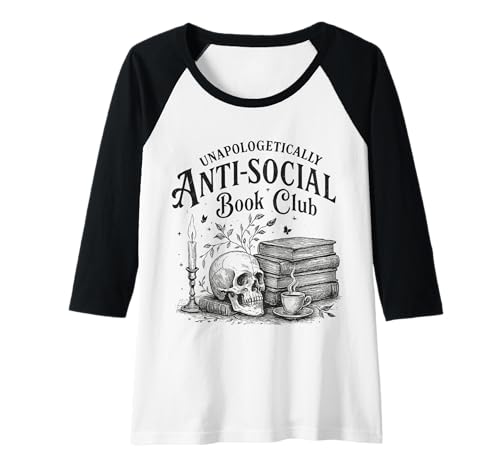Damen Anti-Social Book Club Bookish Introvertierte Leser Raglan Damen Anti-Social Book Club Bookish Introvertierte Leser Raglan von Introvert Reading Club Aesthetic