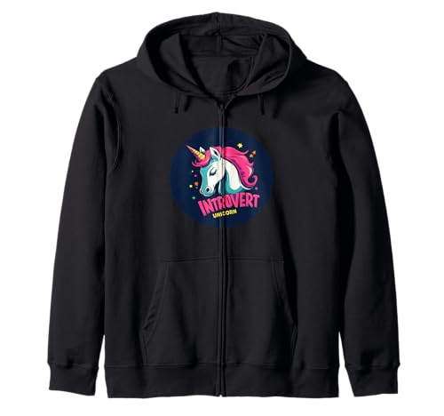 Cooles Einhorn Kostüm für Introvertierte Jungen und Mädchen Kapuzenjacke Cooles Einhorn Kostüm für Introvertierte Jungen und Mädchen Kapuzenjacke von Introvert Unicorn