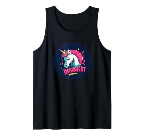 Cooles Einhorn Kostüm für Introvertierte Jungen und Mädchen Tank Top von Introvert Unicorn