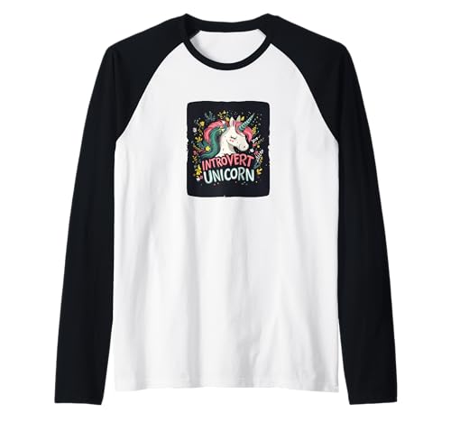 Lustiges Introvertiertes Einhorn-Kostüm für Erwachsene und Kinder Raglan Lustiges Introvertiertes Einhorn-Kostüm für Erwachsene und Kinder Raglan von Introvert Unicorn