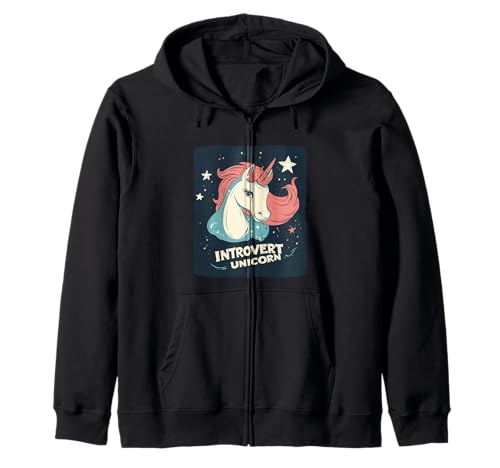 Niedliches introvertiertes Einhorn für Erwachsene und Kinder Kapuzenjacke Niedliches introvertiertes Einhorn für Erwachsene und Kinder Kapuzenjacke von Introvert Unicorn