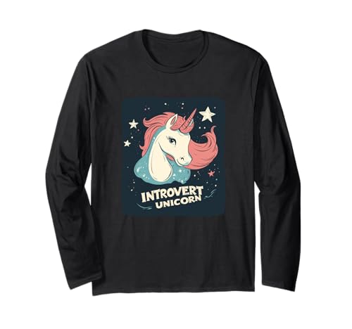 Niedliches introvertiertes Einhorn für Erwachsene und Kinder Langarmshirt Niedliches introvertiertes Einhorn für Erwachsene und Kinder Langarmshirt von Introvert Unicorn