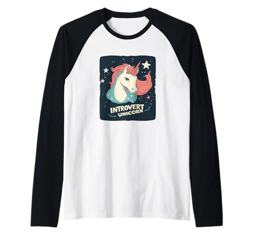 Niedliches introvertiertes Einhorn für Erwachsene und Kinder Raglan Niedliches introvertiertes Einhorn für Erwachsene und Kinder Raglan von Introvert Unicorn