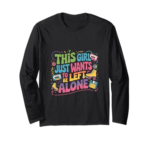 Dieses Mädchen möchte einfach nur in Ruhe gelassen Werden Langarmshirt Dieses Mädchen möchte einfach nur in Ruhe gelassen Werden Langarmshirt von Introvertierte Stimmung Retro-Stil Alleinzeit