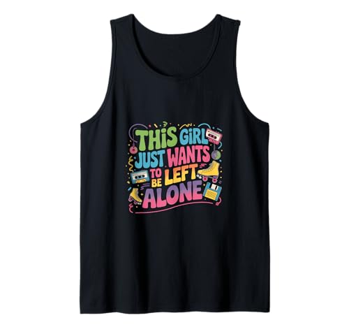 Dieses Mädchen möchte einfach nur in Ruhe gelassen Werden Tank Top Dieses Mädchen möchte einfach nur in Ruhe gelassen Werden Tank Top von Introvertierte Stimmung Retro-Stil Alleinzeit