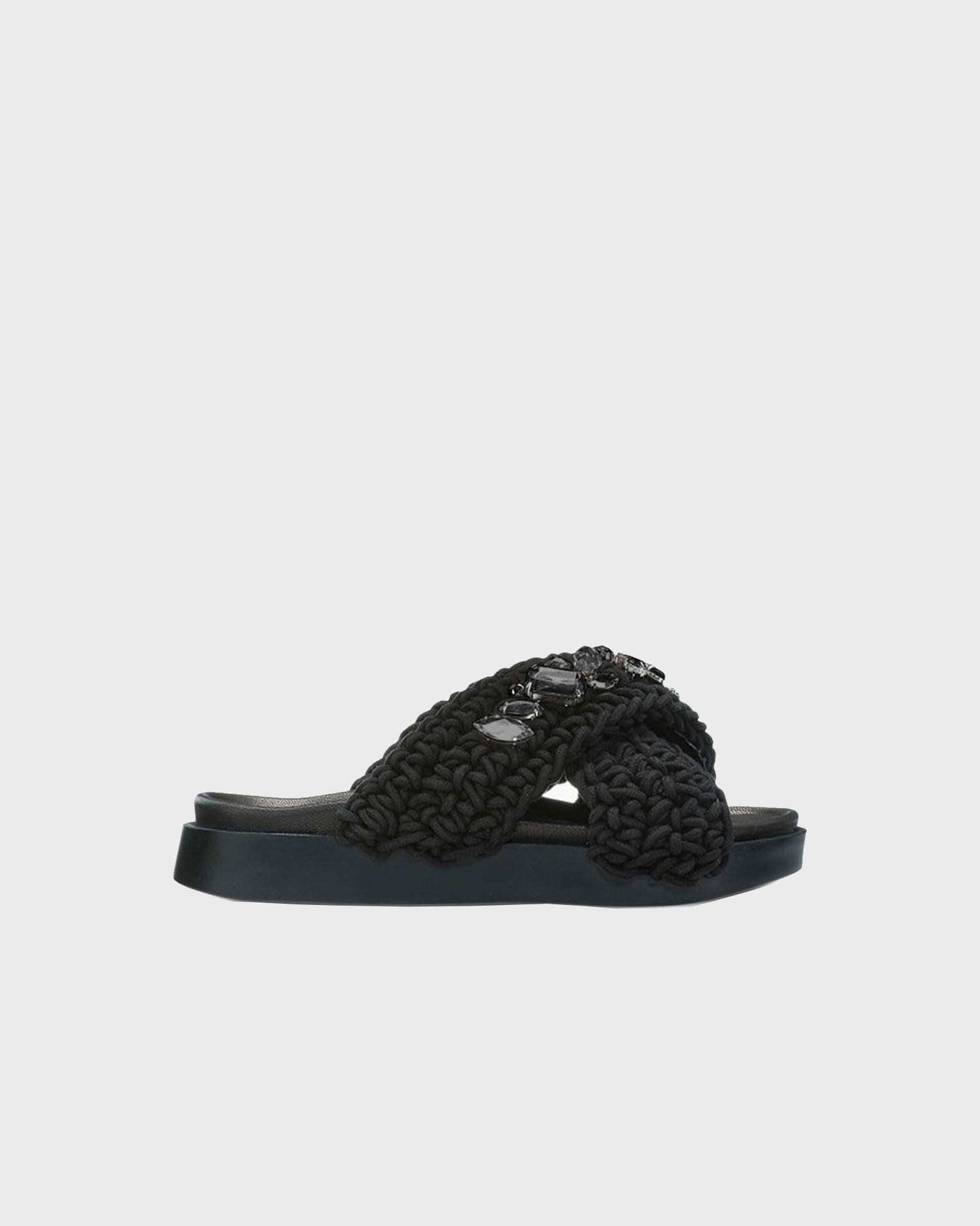 Inuikii Woven Stone Slipper Black von Inuikii