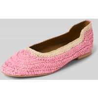 INUOVO Ballerinas in Flecht-Optik in Pink, Größe 38 von Inuovo