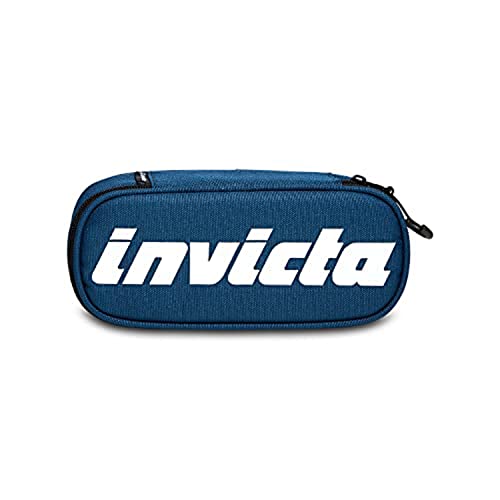 INVICTA Federmäppchen, Mäppchen, Federtasche für Schreibwaren, Mädchen&Jungen, Schule und Gymnasium, Teenager, schwarz, LOGO von Invicta