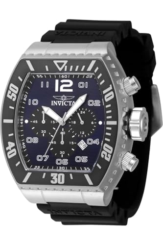 Invicta Pro Diver 47281 Herren Uhr - Wasserdicht - Analog - Quarzuhrwerk - Edelstahl mit blauen zifferblat - 51mm von Invicta
