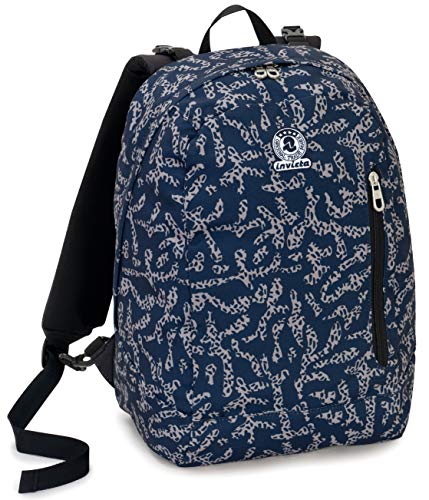 INVICTA RUCKSACK CELLULAR, Geräumige Schultasche für Teenager, Mädchen & Jungen, 2 wechselbare Muster, für Schule, Sport&Freizeit, Doubleface; dunkelblau/mehrfarbig von Invicta