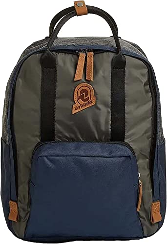 Invicta Rucksack, SHYLLA, aus nachhaltigen Materialien, Praktischer Rucksack für Reise, Freizeit, Ausflüge; Uni, Büro , mit Laptopfach bis 13'' , Tagesrucksack, Handtasche; grün/blau von Invicta