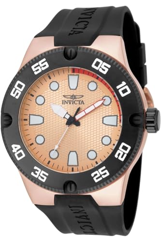 INVICTA 18025SYB - Herrenuhr aus Silikon, Schwarz, Schwarz, Streifen von Invicta