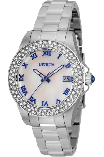 Invicta Angel 36069 Damen Uhr - Wasserdicht - Analog - Quarzuhrwerk - Edelstahl mit Perlmutt zifferblat - 34mm Invicta Angel 36069 Damen Uhr - Wasserdicht - Analog - Quarzuhrwerk - Edelstahl mit Perlmutt zifferblat - 34mm von Invicta