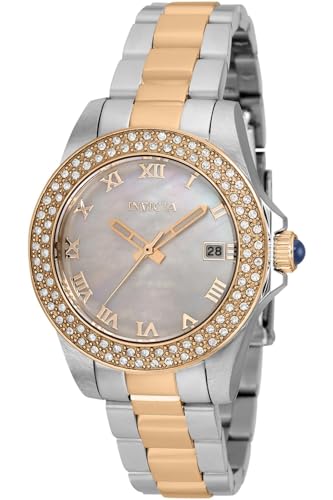 Invicta Angel 36076 Damen Uhr - Wasserdicht - Analog - Quarzuhrwerk - Edelstahl mit Perlmutt zifferblat - 34mm Invicta Angel 36076 Damen Uhr - Wasserdicht - Analog - Quarzuhrwerk - Edelstahl mit Perlmutt zifferblat - 34mm von Invicta