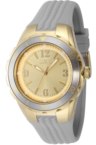 Invicta Angel 48850 Damen Uhr - Wasserdicht - Analog - Quarzuhrwerk - Edelstahl mit goldenen zifferblat - 38mm von Invicta