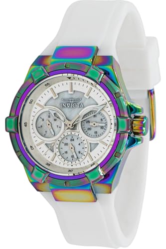 Invicta Aviator 37308 Damen Uhr - Wasserdicht - Analog - Quarzuhrwerk - Edelstahl mit silbernen zifferblat - 36mm von Invicta