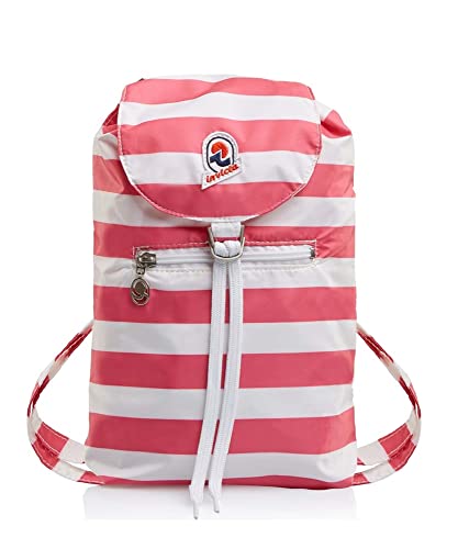 Invicta Backpack - Minisac Next - Small, Pink - Gestreifter Rucksack für Herren und Damen - Reisen & Freizeit - Packbar/Faltbar von Invicta
