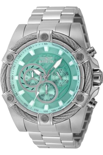 Invicta Bolt 45874 Herren Uhr - Wasserdicht - Analog - Quarzuhrwerk - Edelstahl mit blauen zifferblat - 52mm von Invicta