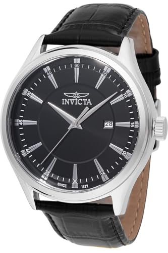 Invicta Celestial 47801 Herren Uhr - Wasserdicht - Analog - Quarzuhrwerk - Edelstahl mit schwarzen zifferblat - 43mm von Invicta