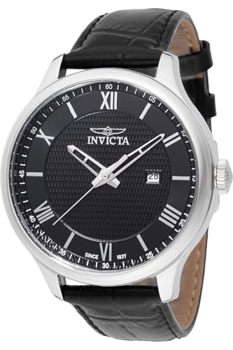 Invicta Celestial 47804 Herren Uhr - Wasserdicht - Analog - Quarzuhrwerk - Edelstahl mit schwarzen zifferblat - 43mm von Invicta