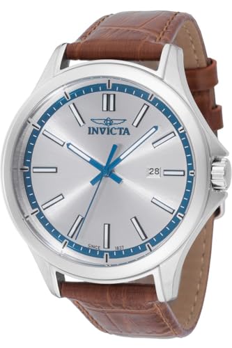 Invicta Celestial 47807 Herren Uhr - Wasserdicht - Analog - Quarzuhrwerk - Edelstahl mit silbernen zifferblat - 43mm von Invicta