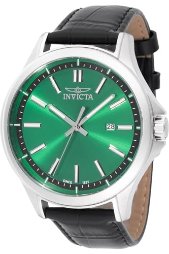 Invicta Celestial 47808 Herren Uhr - Wasserdicht - Analog - Quarzuhrwerk - Edelstahl mit grünen zifferblat - 43mm von Invicta