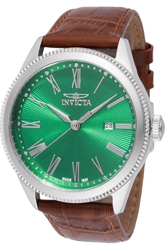 Invicta Celestial 47809 Herren Uhr - Wasserdicht - Analog - Quarzuhrwerk - Edelstahl mit grünen zifferblat - 43mm von Invicta