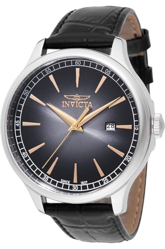 Invicta Celestial 47812 Herren Uhr - Wasserdicht - Analog - Quarzuhrwerk - Edelstahl mit schwarzen zifferblat - 43mm von Invicta