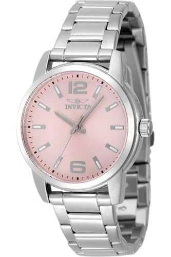 Invicta Celestial 48501 Damen Uhr - Wasserdicht - Analog - Quarzuhrwerk - Edelstahl mit rosa zifferblat - 36mm Invicta Celestial 48501 Damen Uhr - Wasserdicht - Analog - Quarzuhrwerk - Edelstahl mit rosa zifferblat - 36mm von Invicta