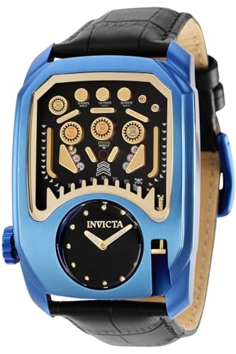Invicta Cuadro 35453 Herren Uhr - Wasserdicht - Analog - Quarzuhrwerk - Edelstahl mit schwarzen zifferblat - 41mm von Invicta
