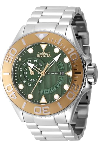 Invicta Grand Diver 47544 Herren Uhr - Wasserdicht - Analog - Automatikuhr - Edelstahl mit grünen zifferblat - 52mm von Invicta