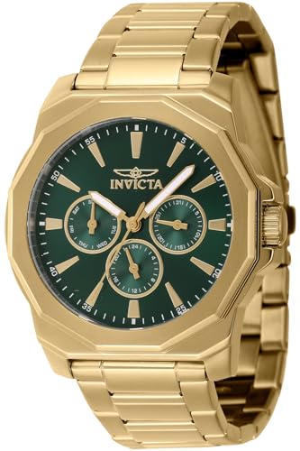 Invicta Herren Analog Quarz Uhr mit Edelstahl Armband 46856 von Invicta