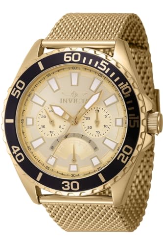 Invicta Herren Pro Diver 46 mm Edelstahl Quarz Uhr Gold (Modell: 46908) Gold Fashion, Gold, Modisch von Invicta